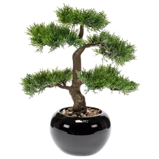 Kunstplant ceder bonsai groen 34 cm 420001