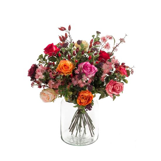 Kunstboeket Flame Roses