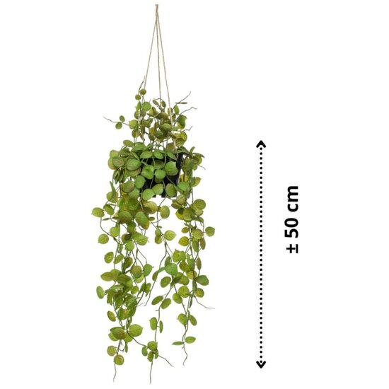Kunstplant hangend in pot lantaarnplant 50 cm