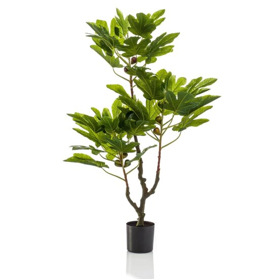 Kunstplant in pot vijgenboom met fruit 95 cm