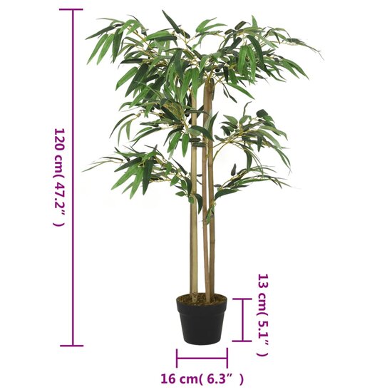 Kunstplant Bamboe 760 Bladeren 120 Cm Groen 16 x 120 cm