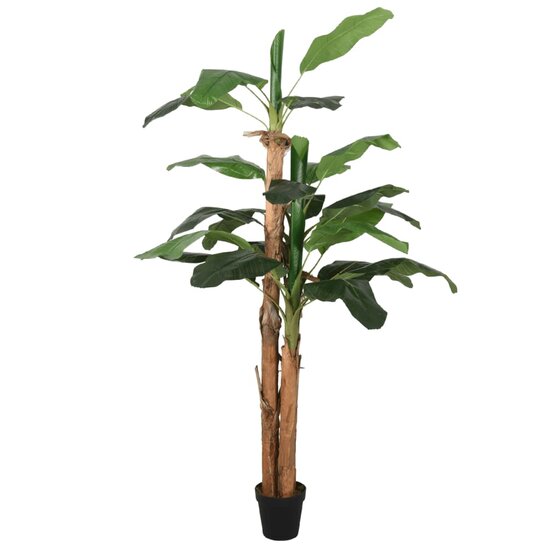 Kunstplant Bananenboom 19 Bladeren Groen 180 cm