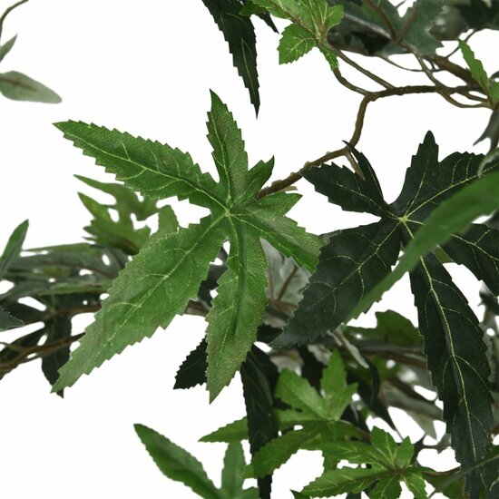 Kunstplant Esdoornboom 336 Bladeren Groen 120 cm