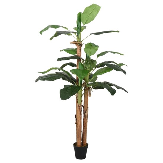 Kunstplant Bananenboom 18 Bladeren Groen 150 cm