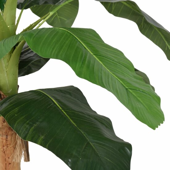 Kunstplant Bananenboom 18 Bladeren Groen 150 cm