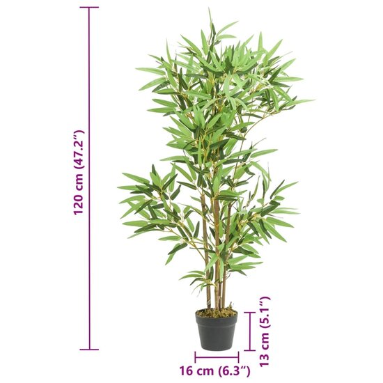 Kunstplant Bamboe 552 Bladeren 120 Cm Groen 16 x 120 cm