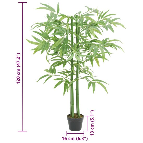 Kunstplant Bamboe 384 Bladeren 120 Cm Groen 16 x 120 cm