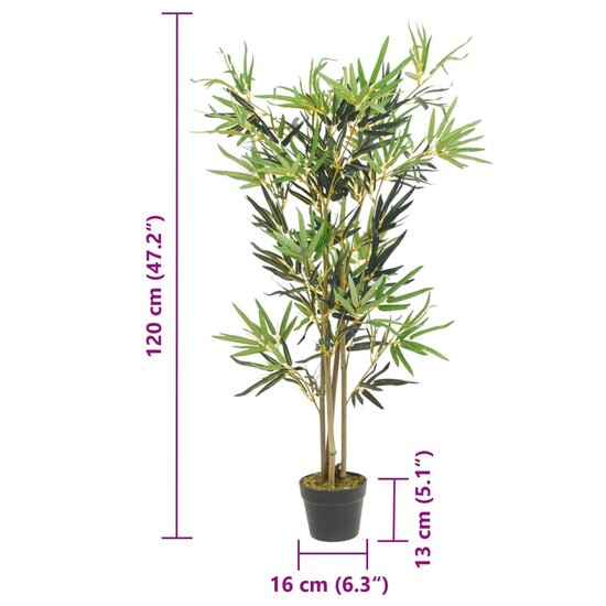 Kunstplant bamboe 552 bladeren 120 cm groen