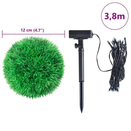 Kunstbuxusballen Met Led-Verlichting 4 St Groen 12 cm