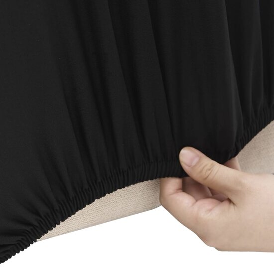 Bankhoes stretch polyester jersey zwart