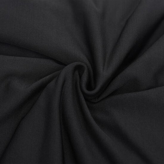 Driezitsbankhoes stretch polyester jersey zwart