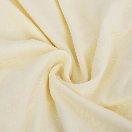 Bankhoes stretch polyester jersey cr&egrave;mekleurig