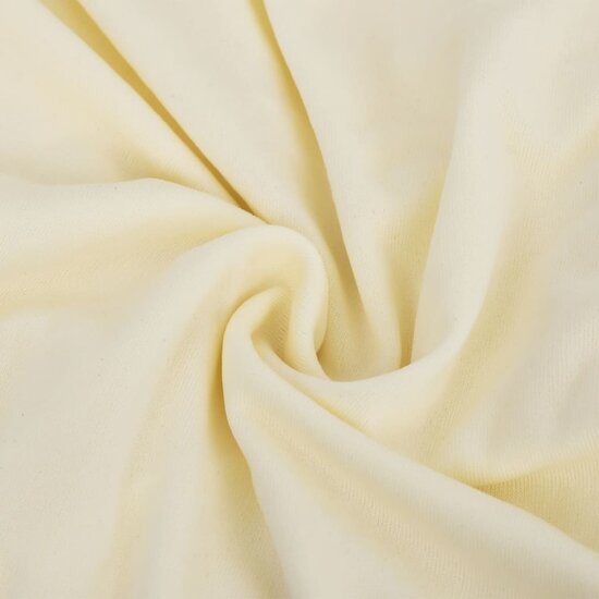Tweezitsbankhoes stretch polyester jersey cr&egrave;mekleurig