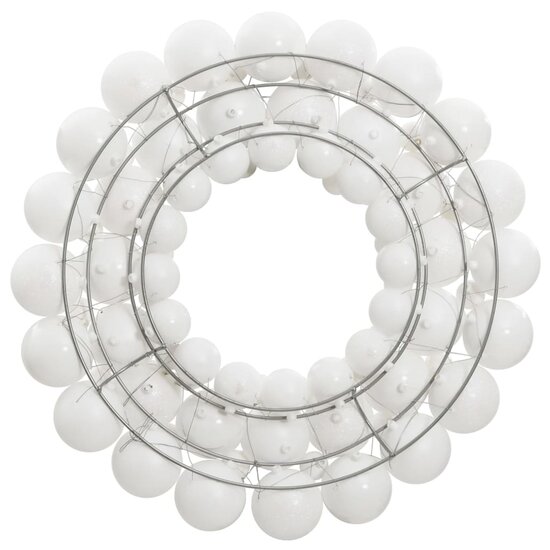 Kerstkrans 45 Cm Polystyreen Wit