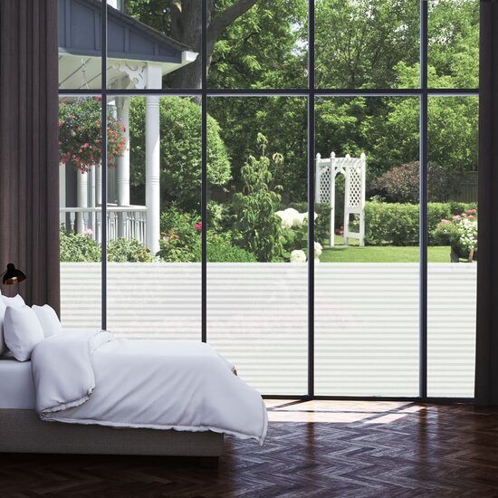 Raamfolies Strepenpatroon Mat Pvc Matwit