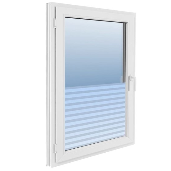 Raamfolies Strepenpatroon Mat Pvc Matwit