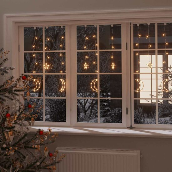 Lichtslinger ster en maan afstandsbediening 345 LED&#039;s warmwit
