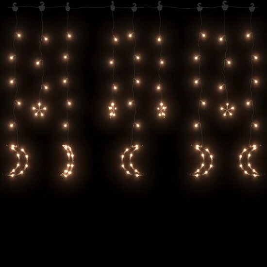 Lichtslinger ster en maan afstandsbediening 345 LED&#039;s warmwit