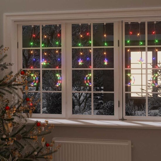 Lichtslinger ster en maan 345 LED&#039;s meerkleurig