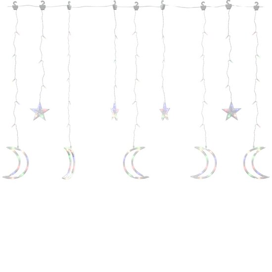 Lichtslinger ster en maan 345 LED&#039;s meerkleurig