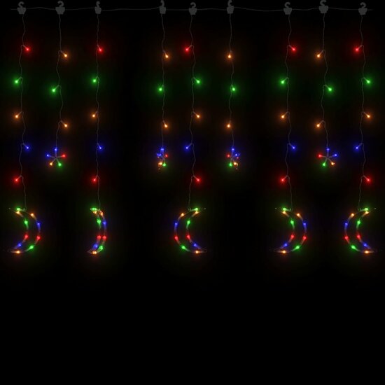 Lichtslinger ster en maan 345 LED&#039;s meerkleurig