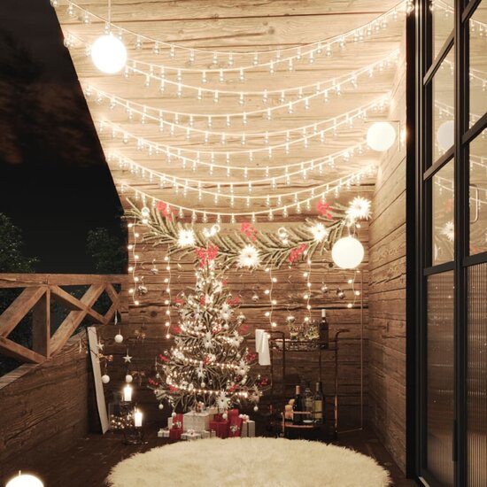 Lichtsnoer met 400 LED&#039;s 8 functies warmwit 40 m