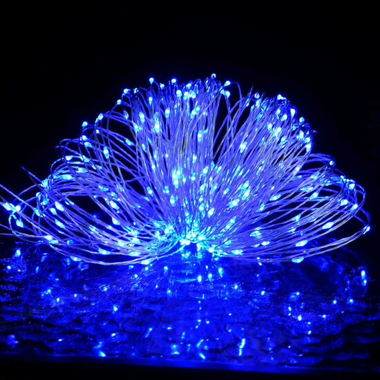 Lichtsnoer met 400 microLED&#039;s blauw 8 functies 40 m