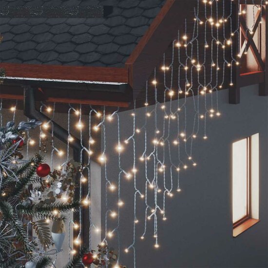 Lichtgordijn Met 400 Led&#039;s En 8 Functies 10 M Warmwit