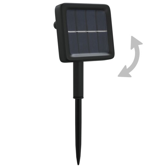 Lichtsnoeren 2 st met 2x200 LED&#039;s solar binnen/buiten koudwit