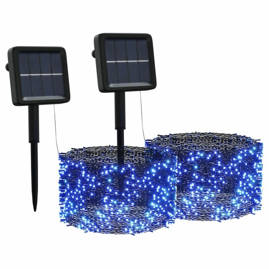 Lichtsnoeren Met 2X200 Led&#039;s Solar Binnen/Buiten Blauw