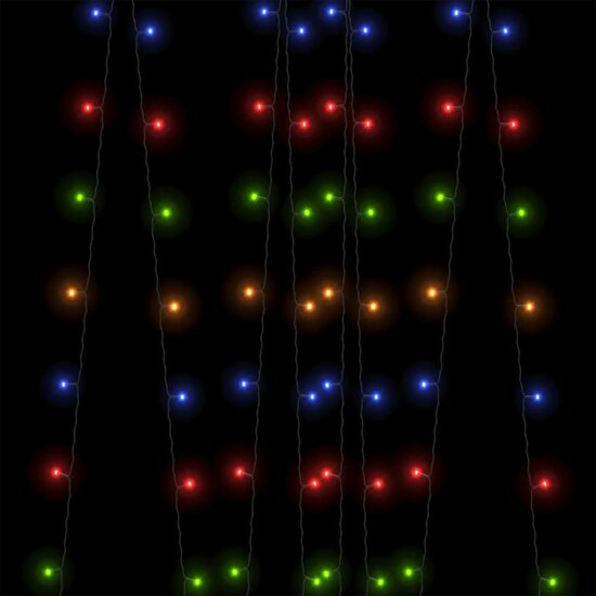 Lichtsnoeren 2 st 2x200 LED&#039;s solar binnen/buiten meerkleurig