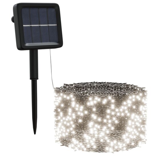 5 st Lichtslinger met 200 LED&#039;s solar binnen/buiten koudwit