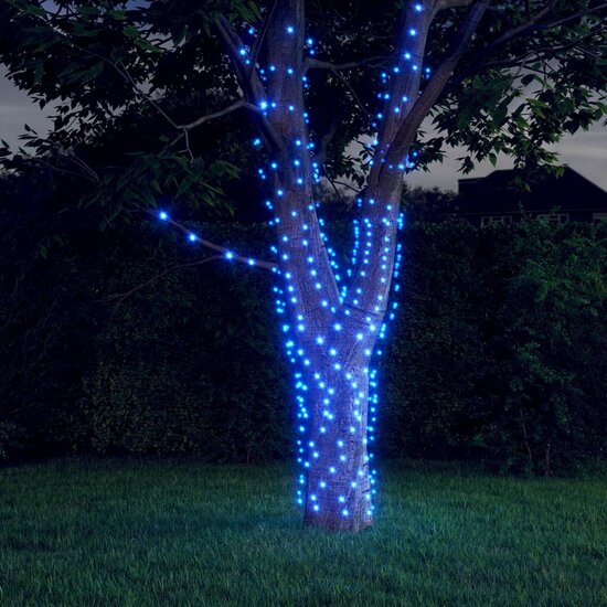 5 st Lichtslinger met 200 LED&#039;s solar binnen/buiten blauw