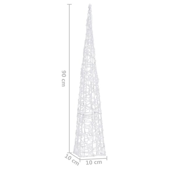 Lichtkegel decoratief LED 90 cm acryl warmwit