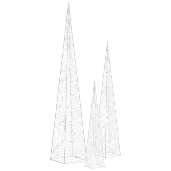 Lichtkegelset Decoratief Led Acryl 1 30/45/60 cm Koudwit