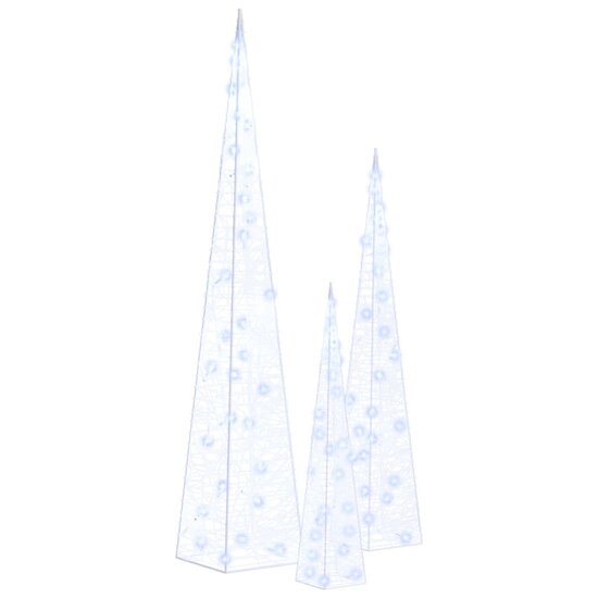 Lichtkegelset Decoratief Led Acryl 1 30/45/60 cm Blauw