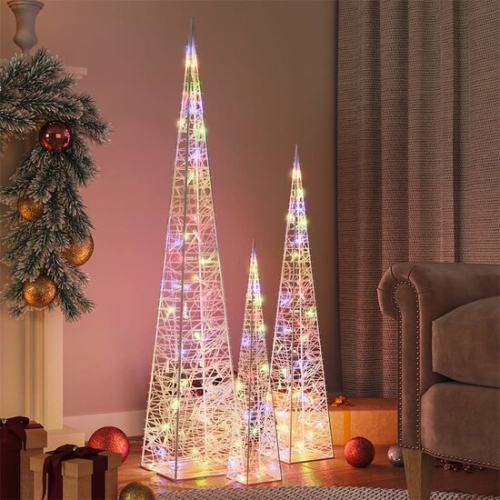 Lichtkegelset Decoratief Led Acryl Meerkleurig 1 60/90/120 cm Multikleur