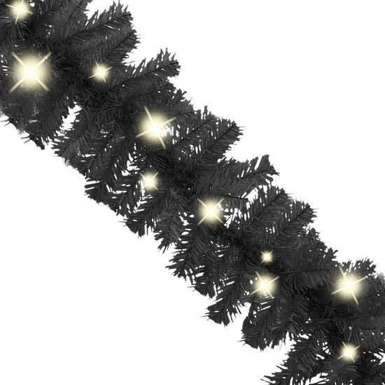 Kerstslinger met LED-lampjes 5 m zwart