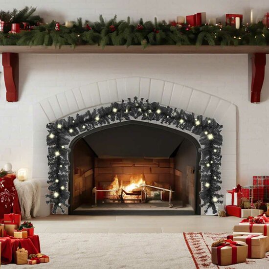 Kerstslinger Met Led-Lampjes 20 m Zwart