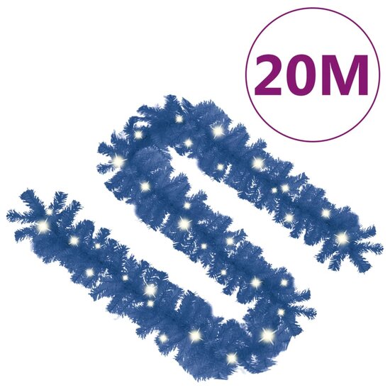 Kerstslinger met LED-lampjes 20 m blauw