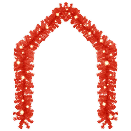 Kerstslinger met LED-lampjes 5 m rood