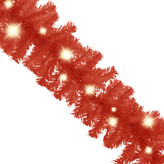 Kerstslinger met LED-lampjes 5 m rood
