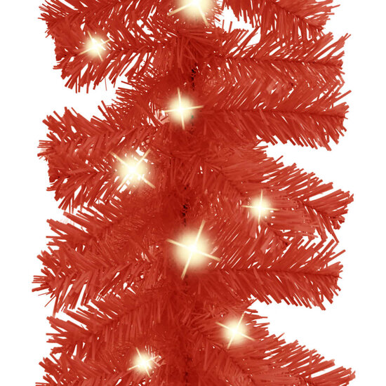 Kerstslinger met LED-lampjes 20 m rood