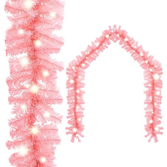 Kerstslinger Met Led-Lampjes 5 m Roze