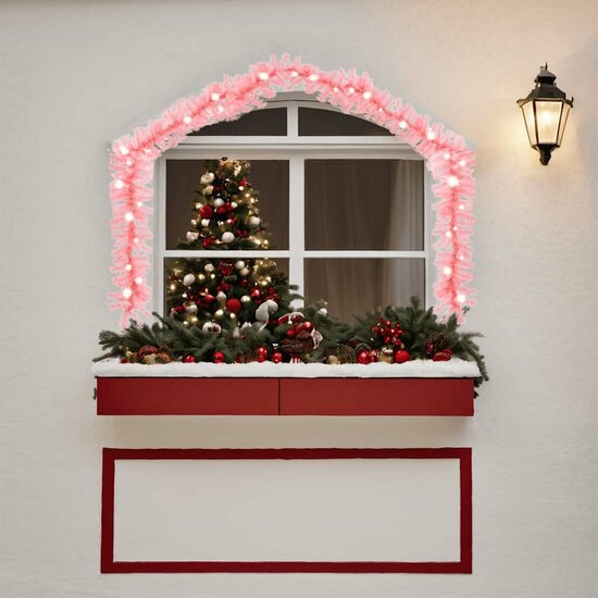Kerstslinger Met Led-Lampjes 10 m Roze