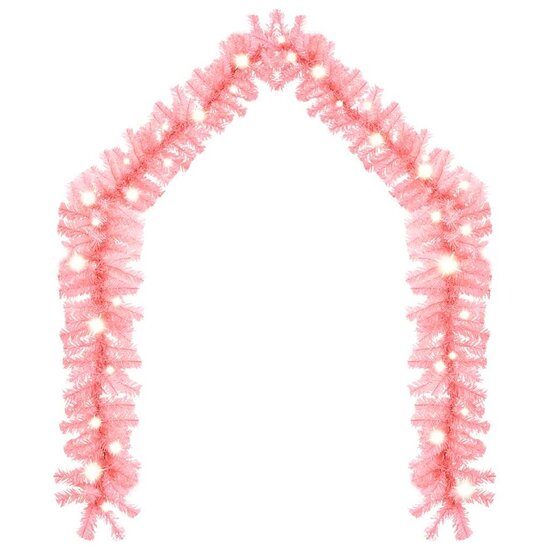 Kerstslinger Met Led-Lampjes 10 m Roze