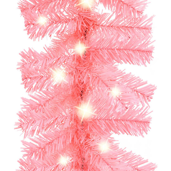 Kerstslinger Met Led-Lampjes 10 m Roze
