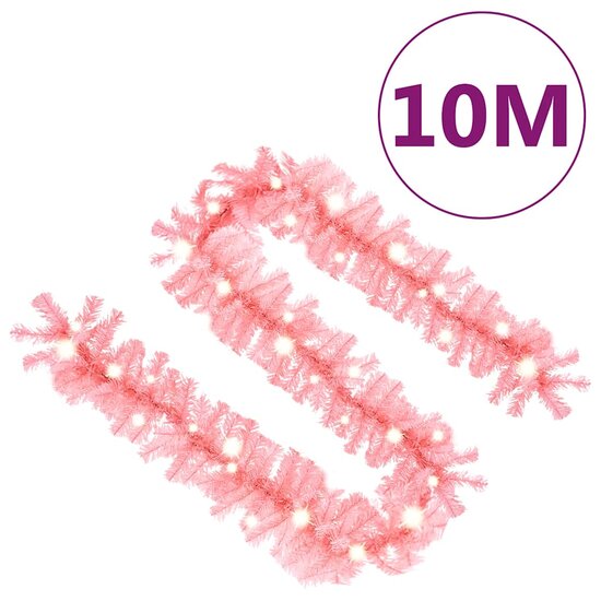 Kerstslinger Met Led-Lampjes 10 m Roze