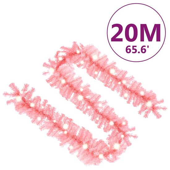 Kerstslinger Met Led-Lampjes 20 m Roze