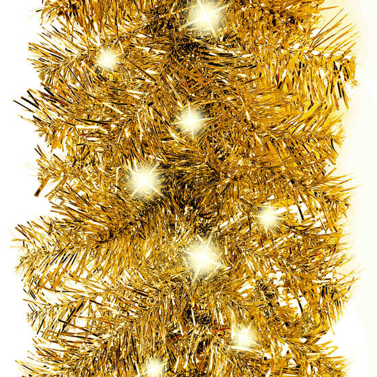 Kerstslinger Met Led-Lampjes Kleurig 10 m Goud